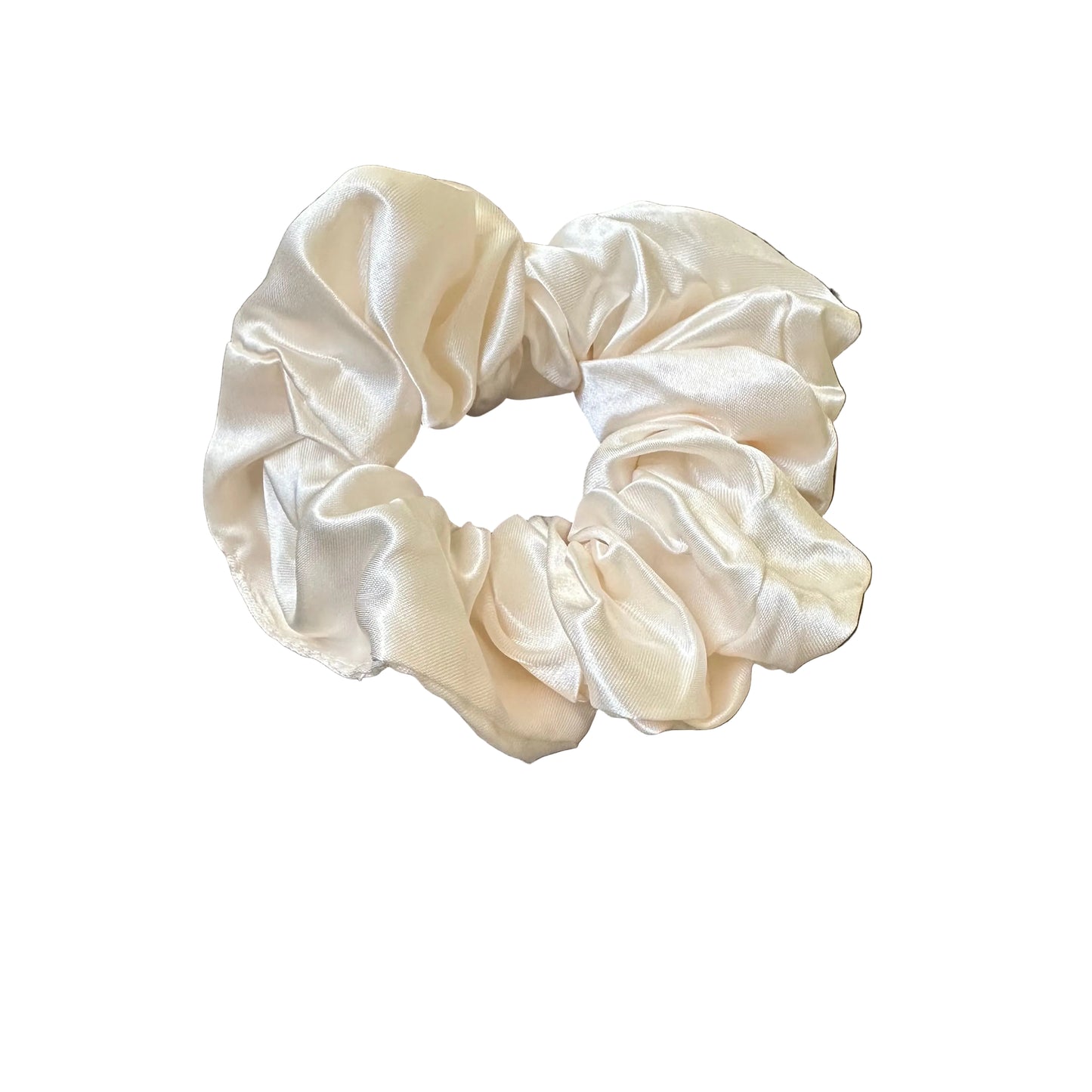 Cream Satin Scrunchie