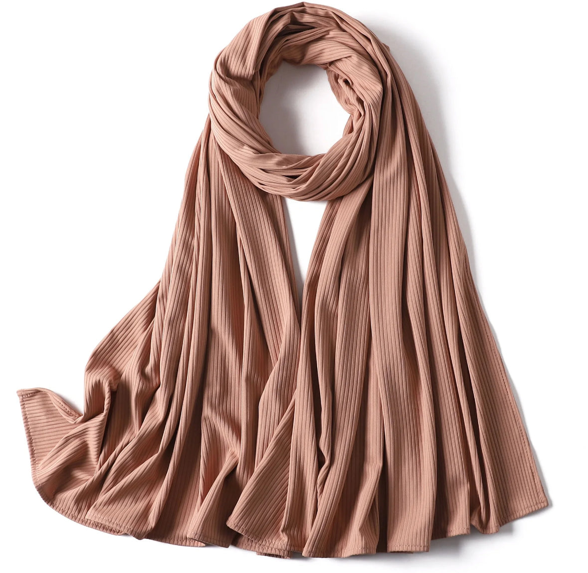 Terracota Ribbed Jersey Hijab