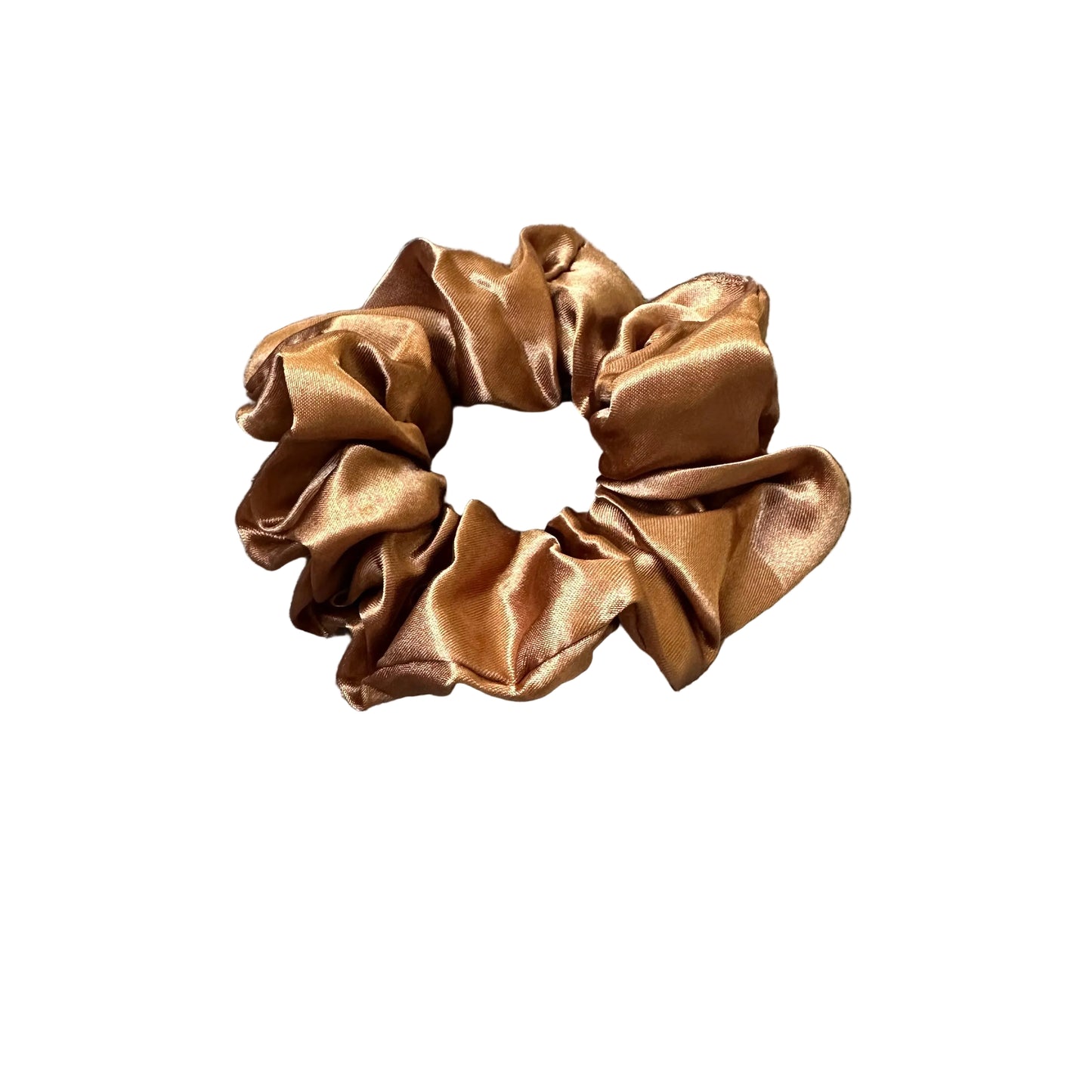 Camel Satin Scrunchie