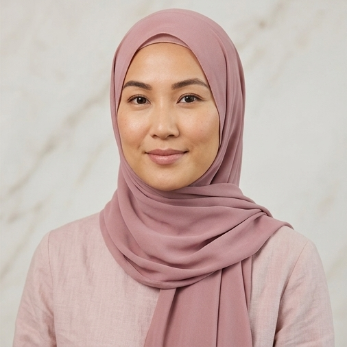 Dusty Pink Chiffon Hijab