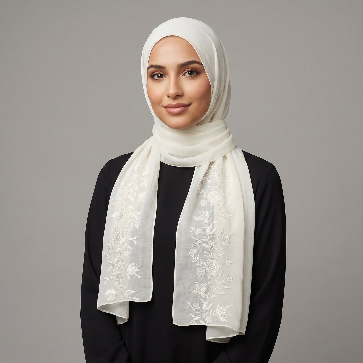 Pearly Petal Voile Hijab