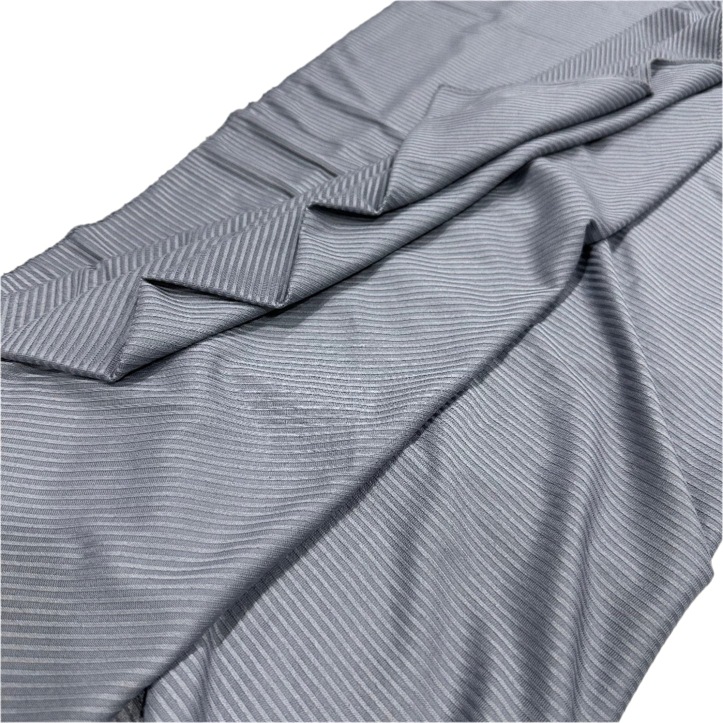 Blue Grey Ribbed Jersey Hijab