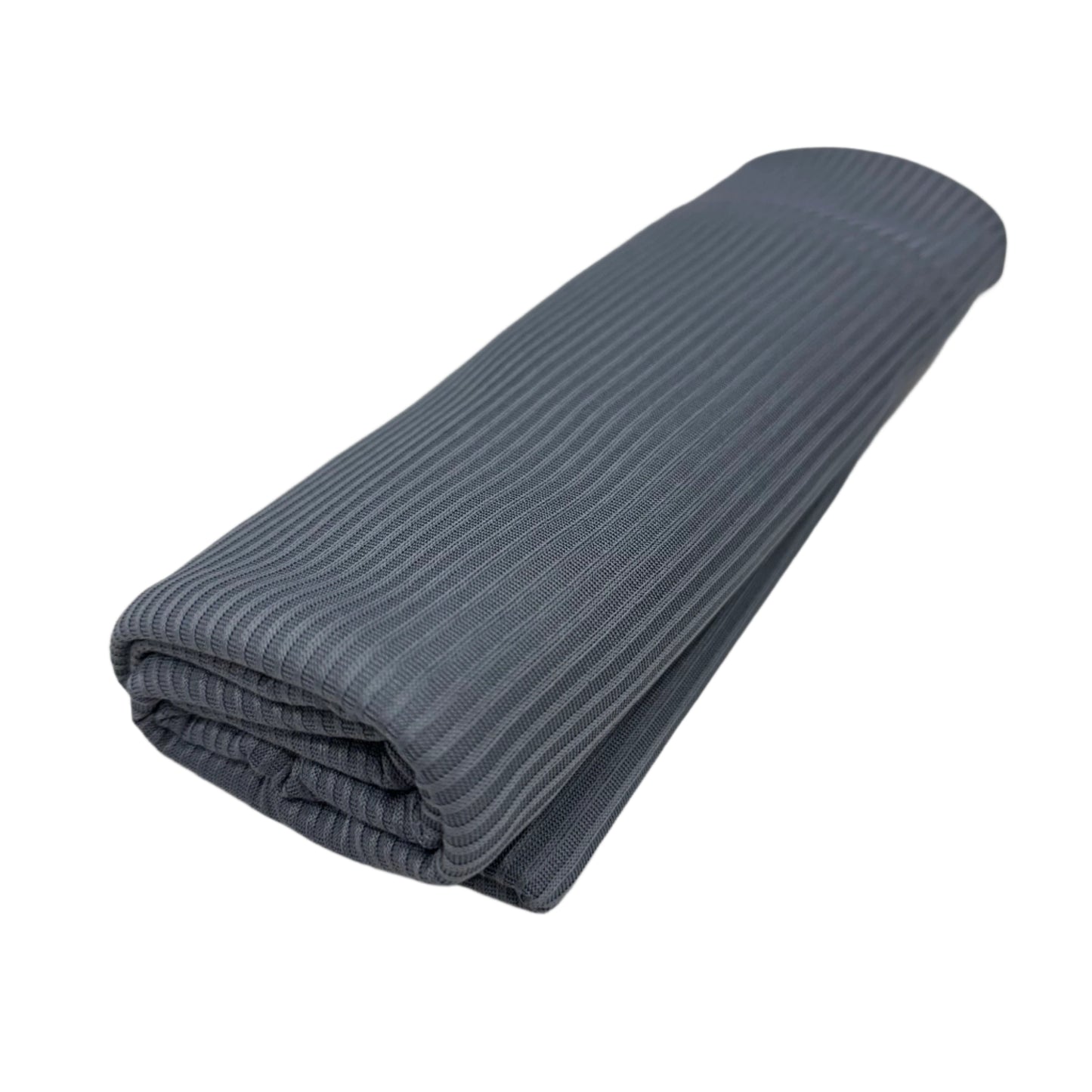 Blue Grey Ribbed Jersey Hijab