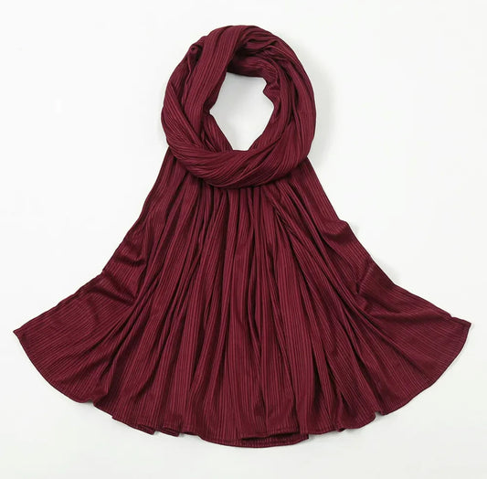 Maroon Ribbed Jersey Hijab