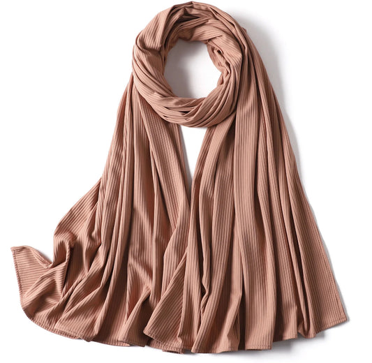 Terracota Ribbed Jersey Hijab