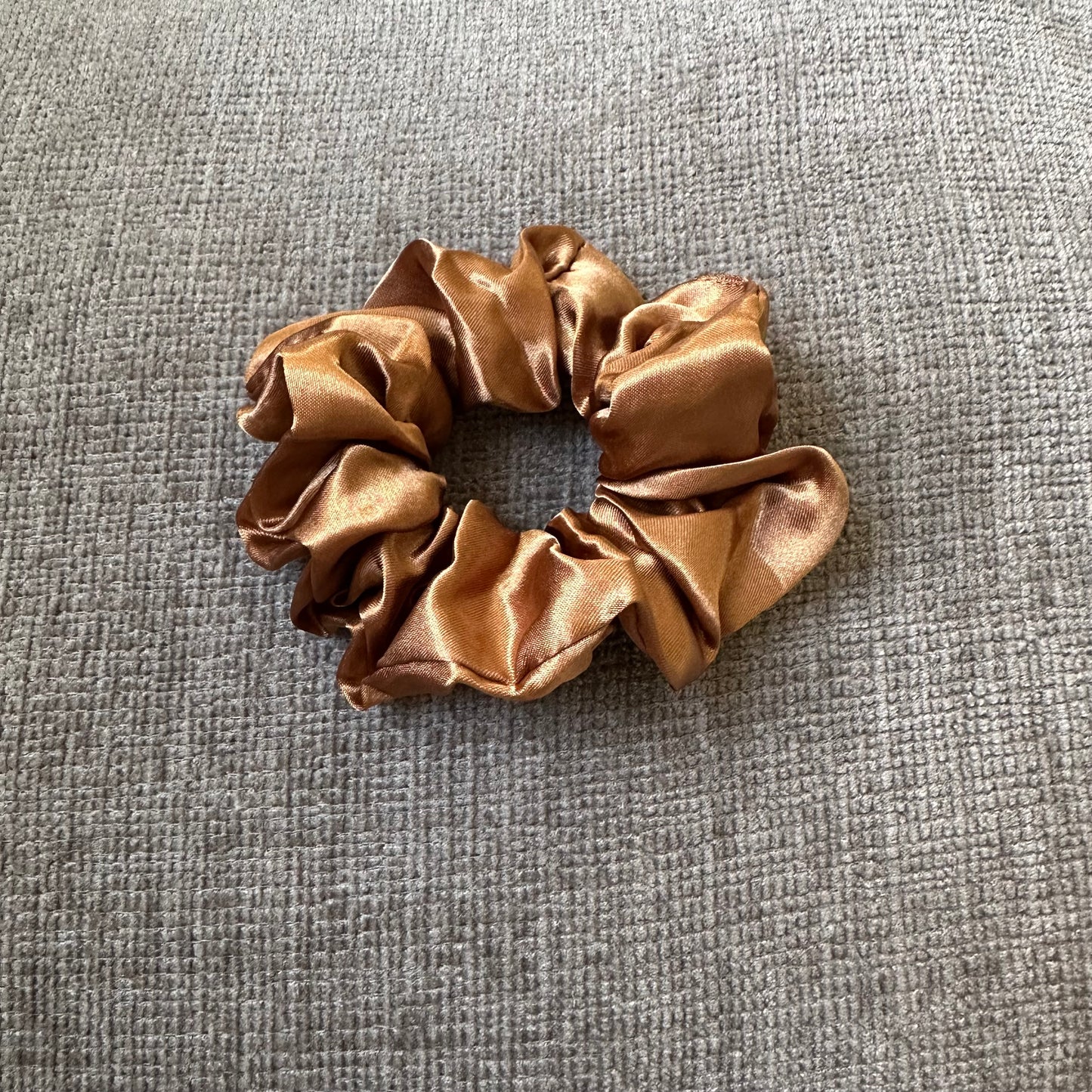 Camel Satin Scrunchie