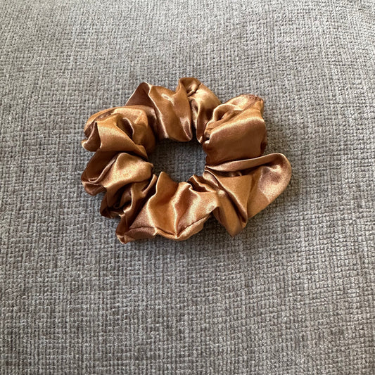 Camel Satin Scrunchie