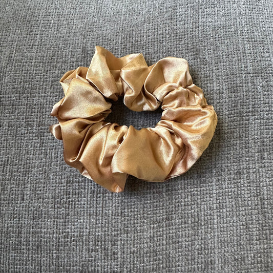 Mocha Satin Scrunchie