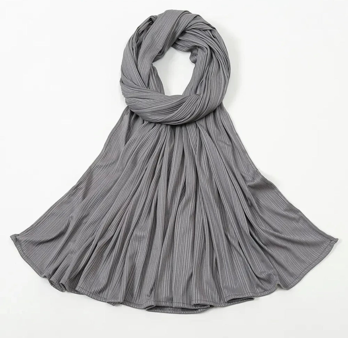 Grey Ribbed Jersey Hijab