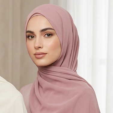 Dusty Pink Chiffon Hijab