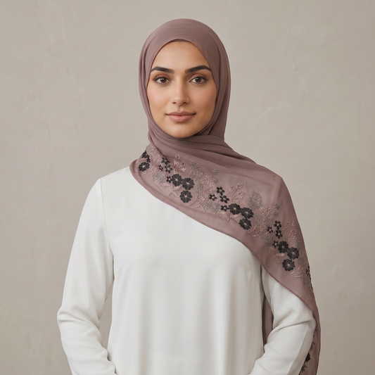 Dusty Mauve Voile Hijab
