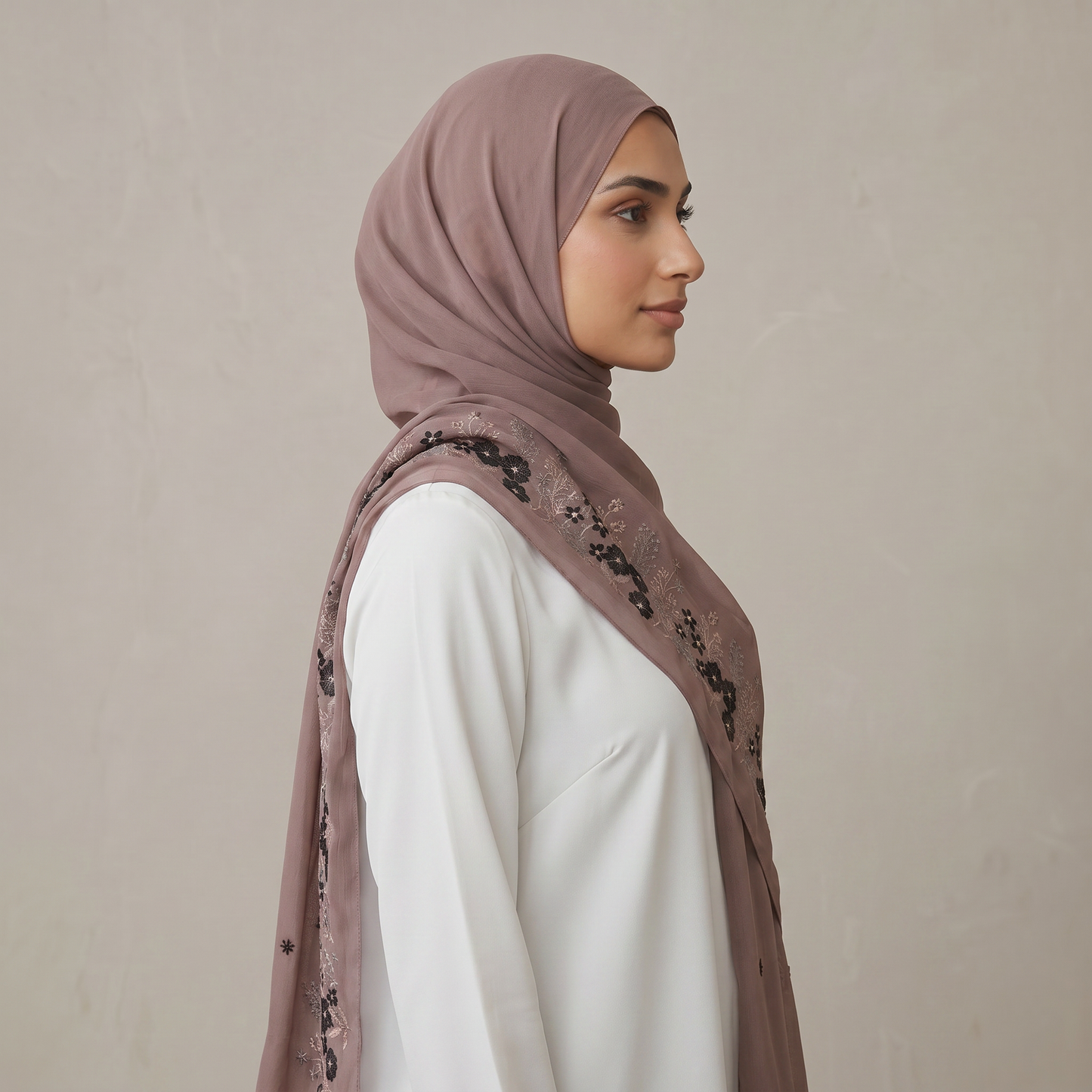 Dusty Mauve Voile Hijab