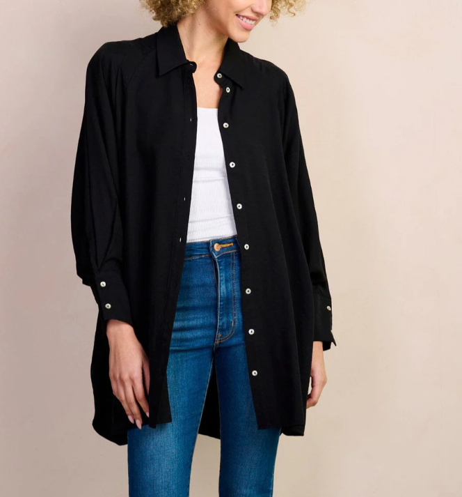 Layan Oversized Top - Black